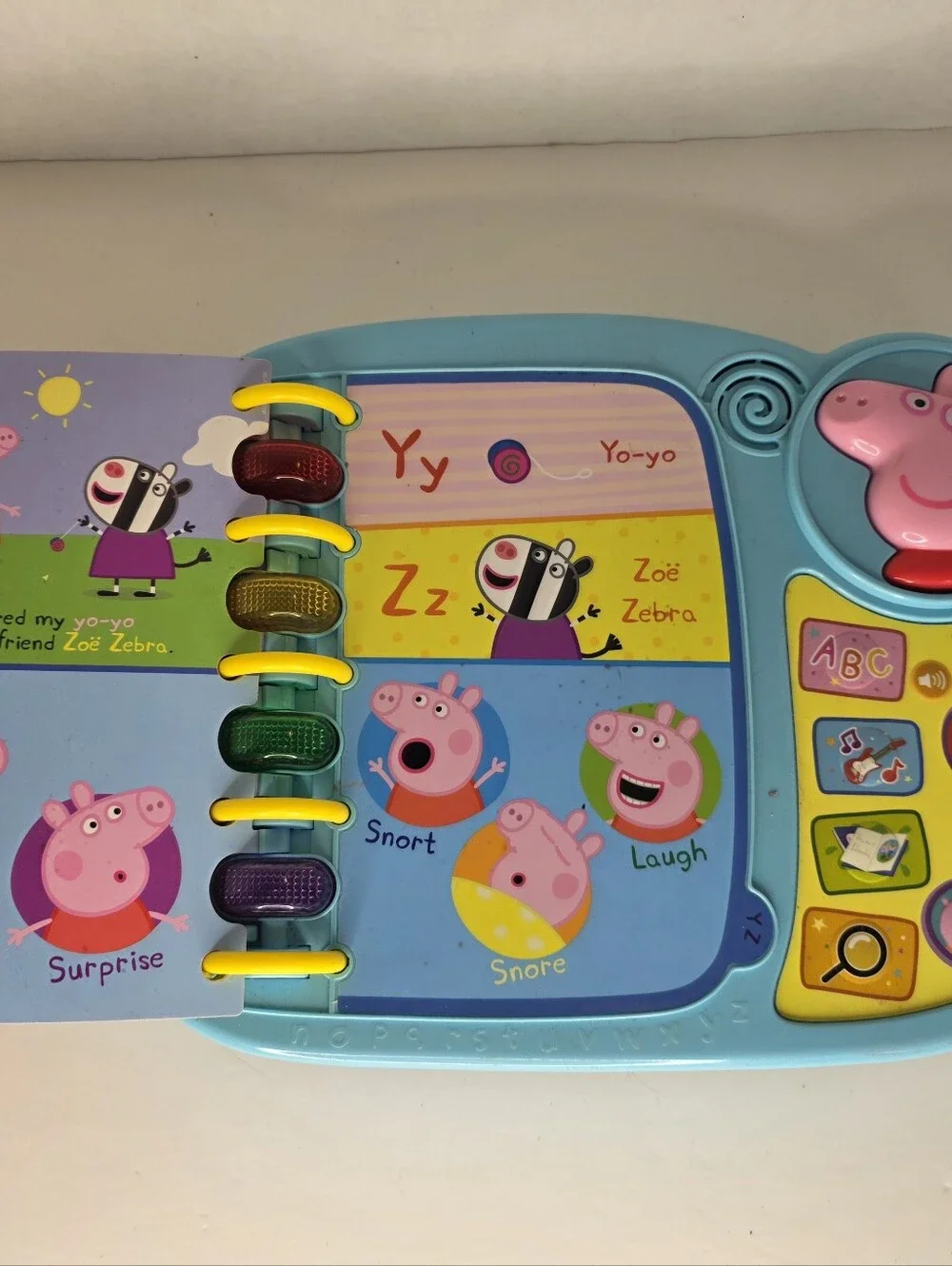 VTech Peppa Pig Learn & Discover Book Interactive Educational Light Up WORKS!
